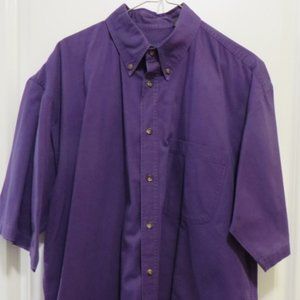 PURPLE Dress Shirt - Short Sleeve - Specialty Collection - Medium